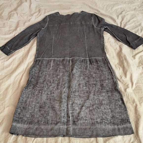Size M / 36 - Sandwich - Linen Tunic Dress - grey knee length ¾ sleeves, classic - Picture 8 of 16